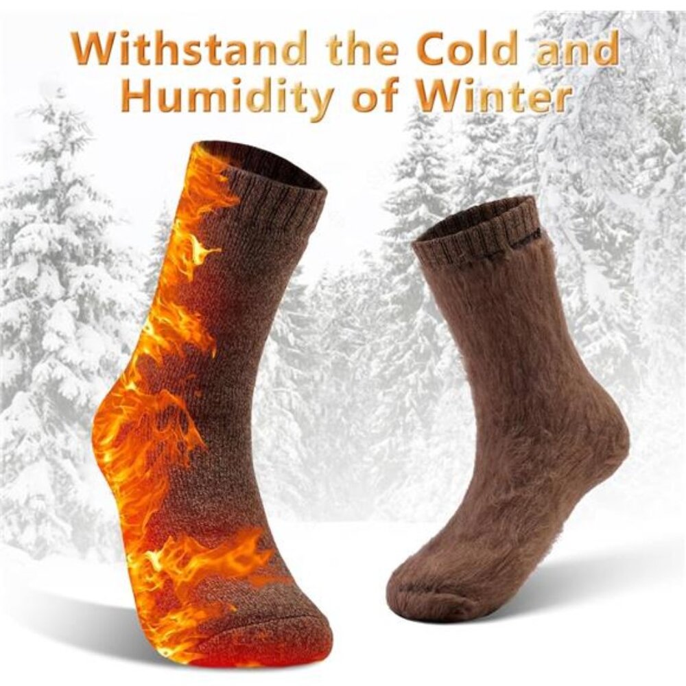 4 Pairs Men's Winter Warm Socks Insulated Heated Trapping Thermal Socks - Picture 2 of 5